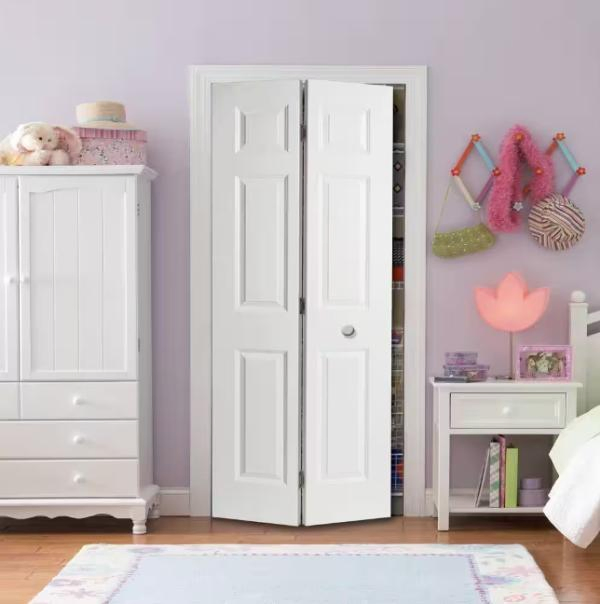 Factory Price 6-Panel Bi-Fold Hollow Core Primed Molded Interior Door