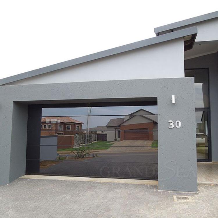 5%off Custom 16X7 Modern Wholesale Lift Smart Electric Insulated Sectional Panel Glass Frameless Automatic Aluminum Garage Door