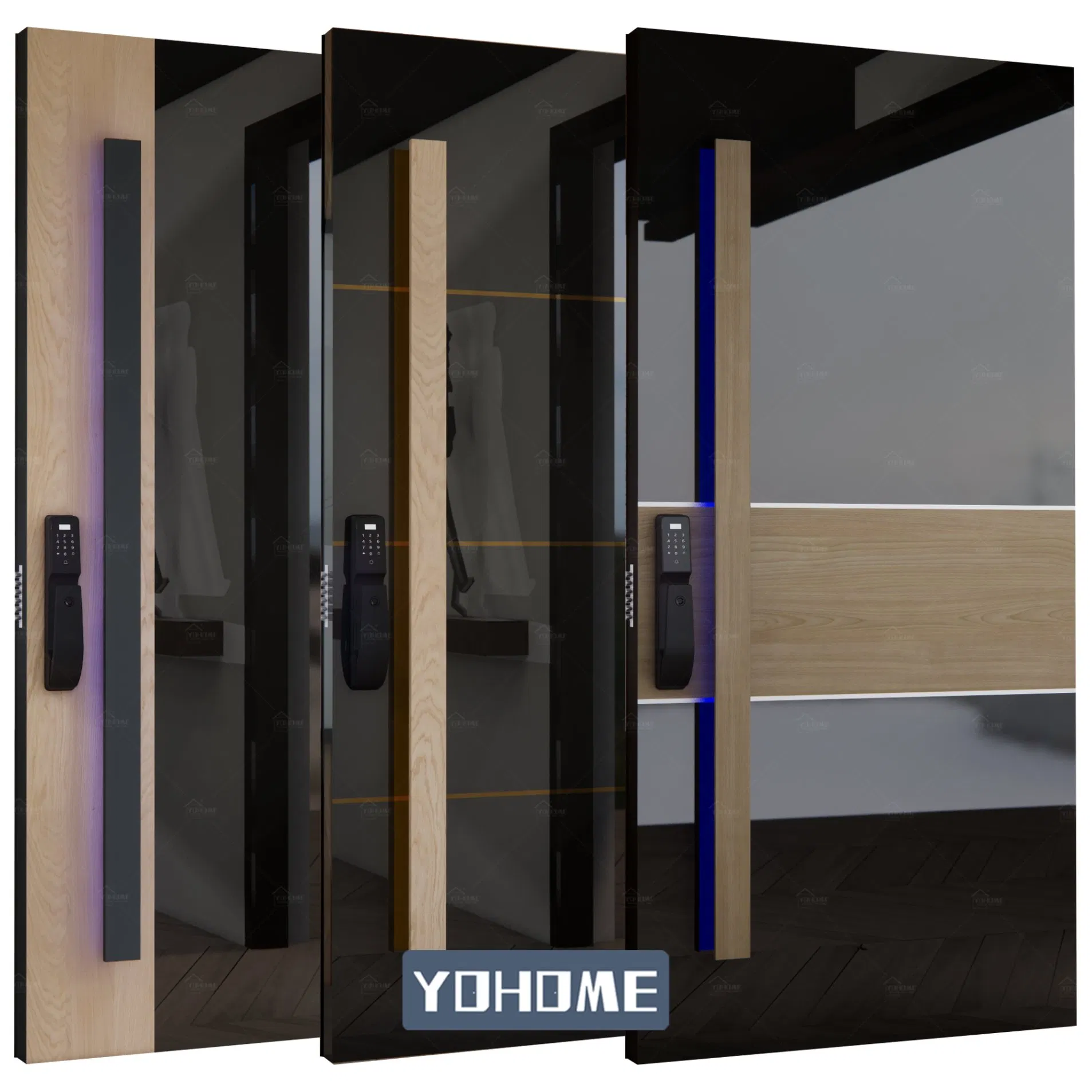 China High Quality Factory Custom Modern House Cast Aluminum Villa Entrance Main Stainless Steel Front Entry Pivot Exterior Doors