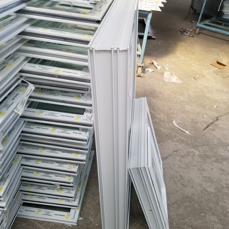 Social Projects Economical UPVC Sliding Window with Decorative Grills