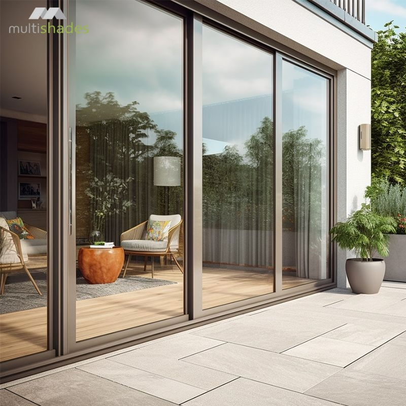 Multishades Nfrc Standard Aluminum Sliding Door Tempered Glass Aluminium Sliding Door for Balcony &amp; Courtyard Patio