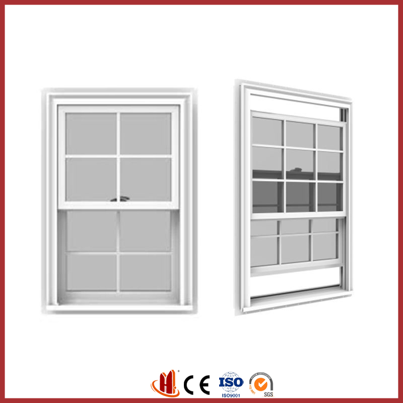 Simple Design Double Glazed Frame Glass Slide Aluminium Vertical Sliding Window