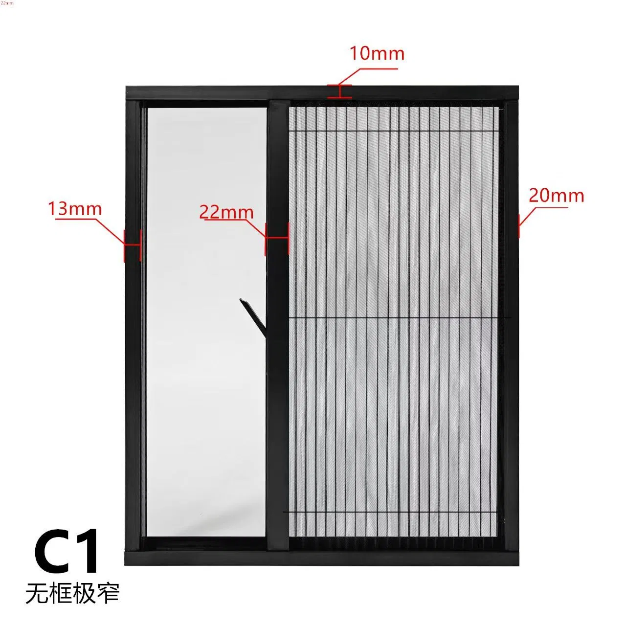 Functional Insect-Proof Folding Aluminum Sliding Screen Window