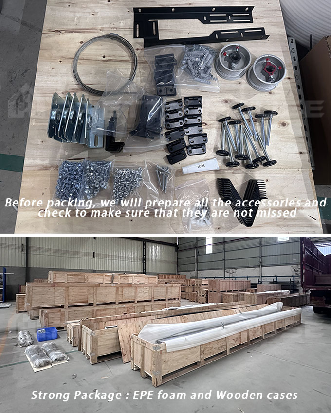 Customized Aluminum Frame Glazed Panel Insulated Clear Glass USA Garage Doors for Houses