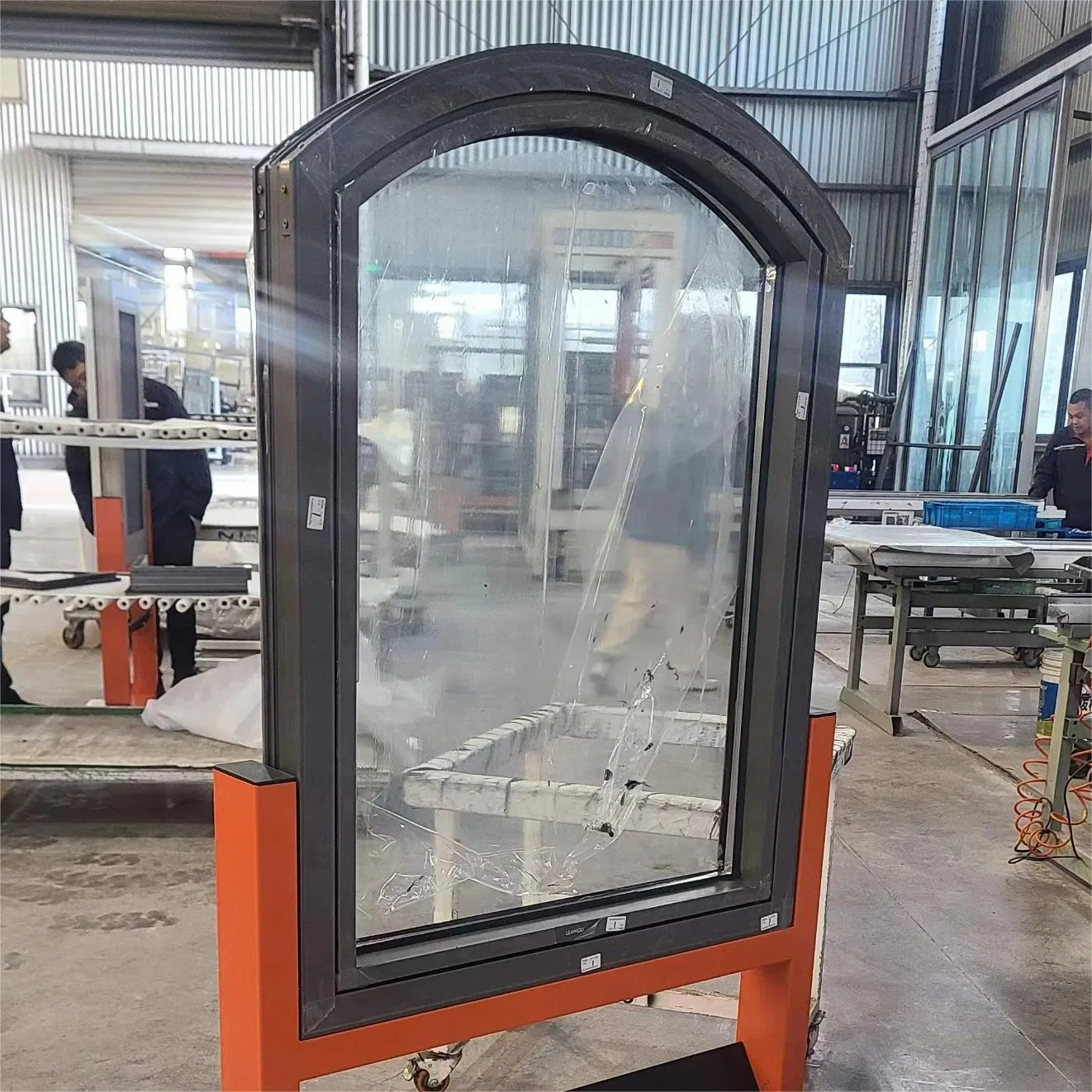 Customized Design Thermally Break Aluminium Aluminum Alloy Glass Window Heat Insulation Arch Fixed Window for Church French Style