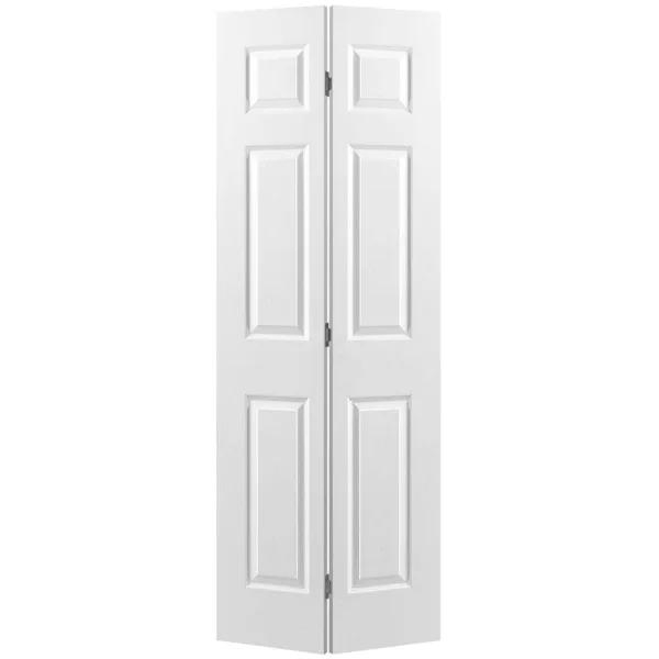 Factory Price 6-Panel Bi-Fold Hollow Core Primed Molded Interior Door