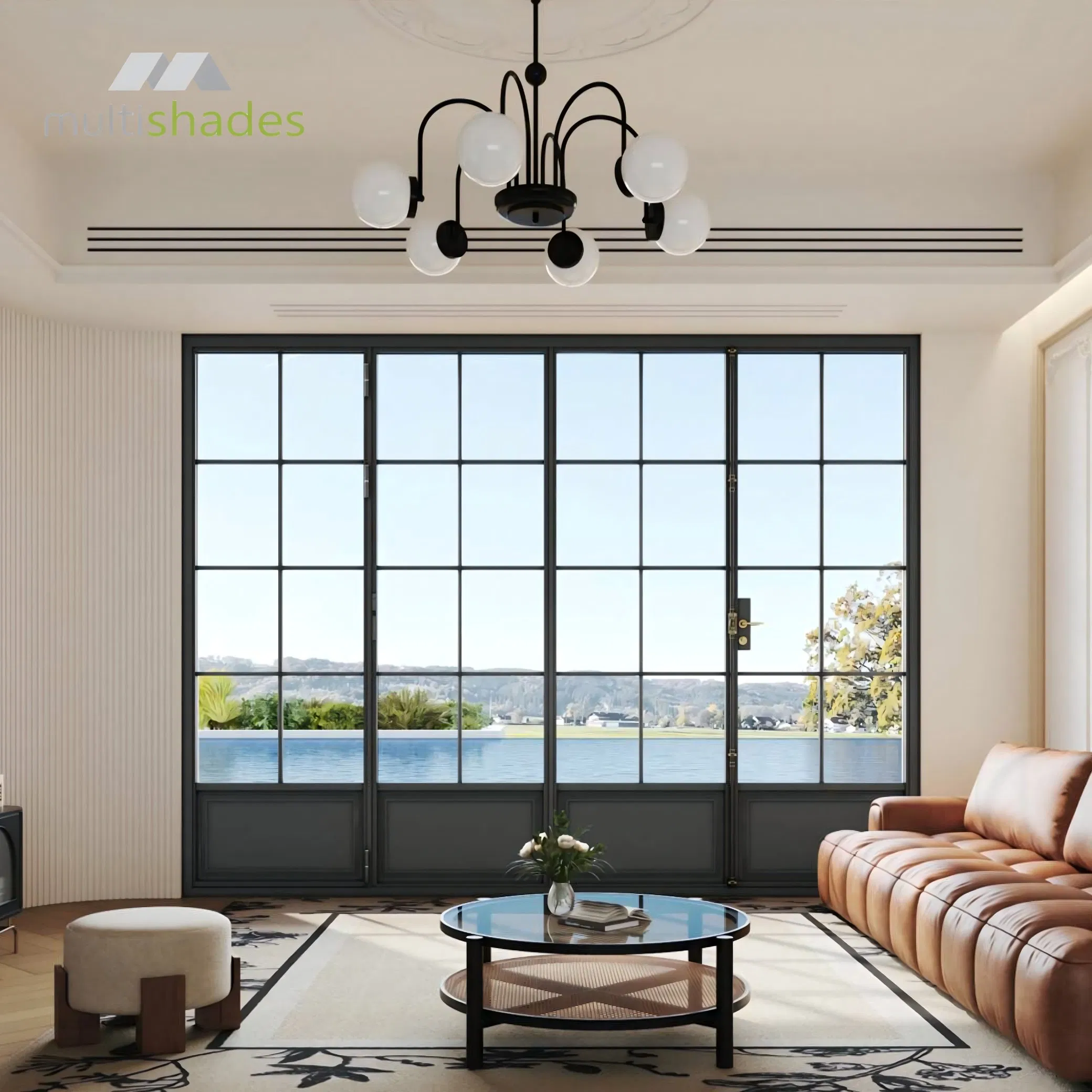 Multishades Chinese Factory OEM Aluminum Bi Sliding Folding Door Double Insulated Glass Soundproof