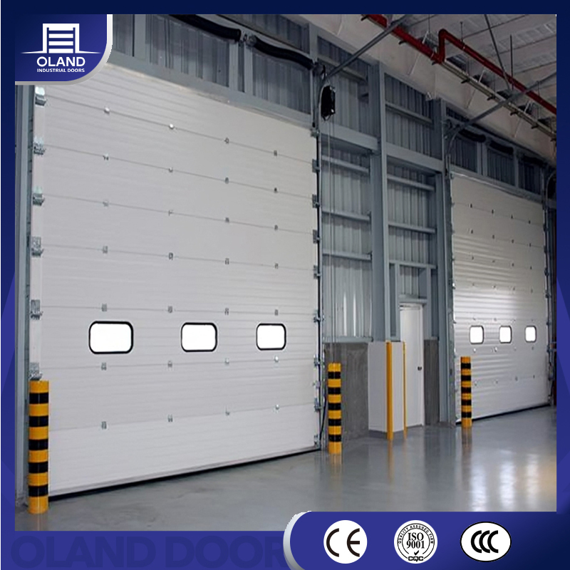 Wholesale Industrial Sectional Overhead Doors Security Factory Automatic Premium PU Foam Insulated Windproof Steel Door for Warehouse or Logistics Center