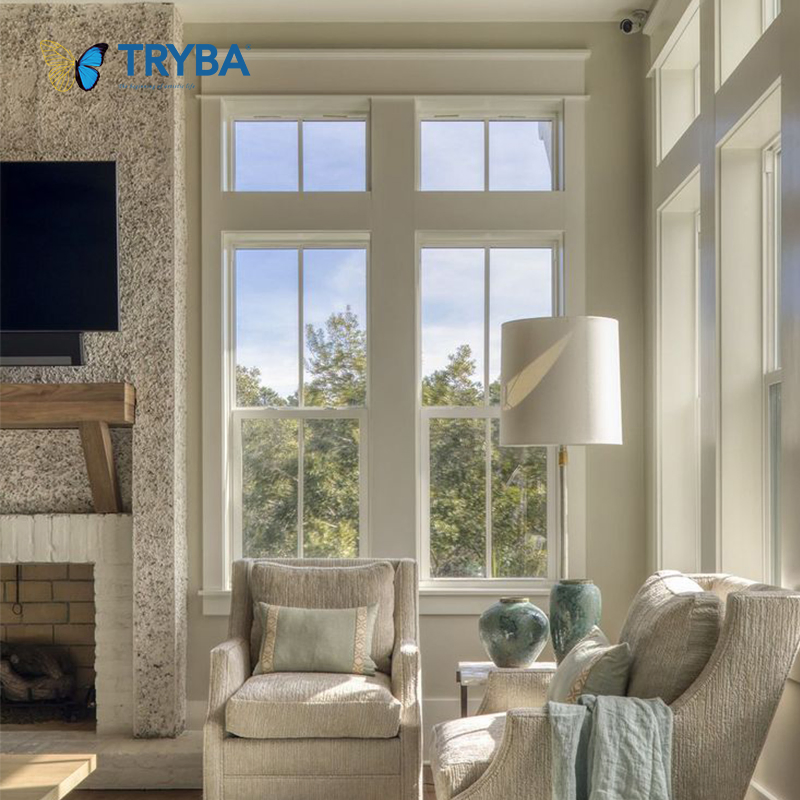 New Products Latest Design Double Glazed Arch-Shaped French Windows