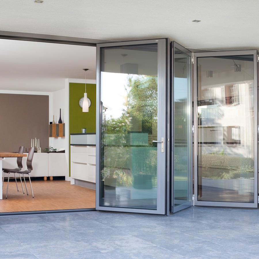 Double Glazed Bifold Door Aluminium French Windows and Hinged Sliding Stacking Glass Doors