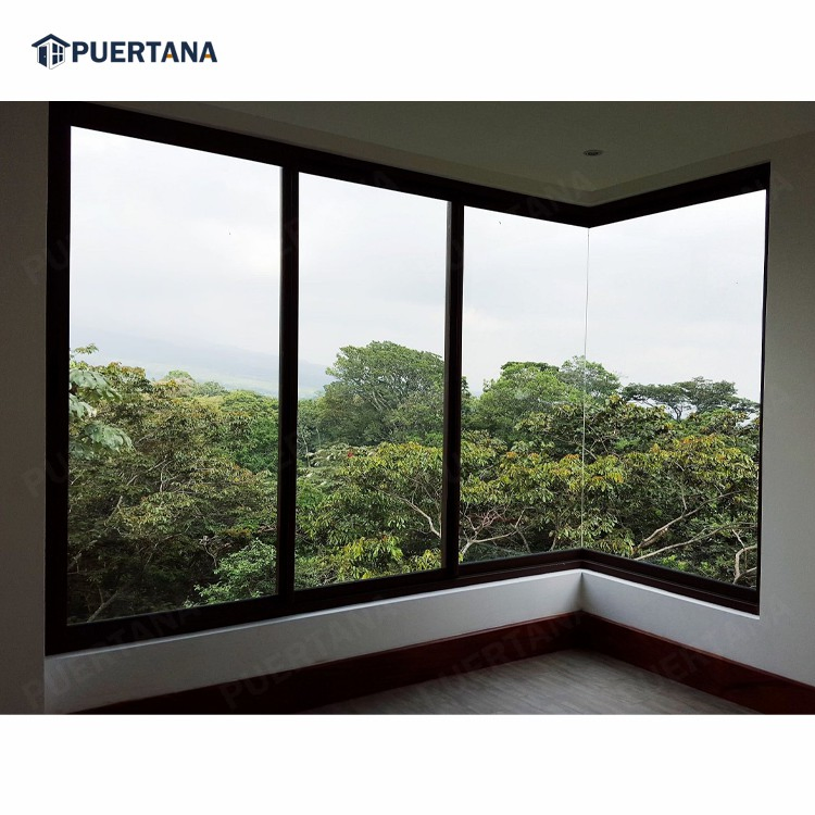 Double Glazed Glass Large Size Aluminium Profile Fixed Round Window