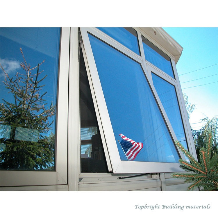 Residential Custom Aluminum Windows Outside Adjustable Impact Quality Winder Double Glazed Awning Windows