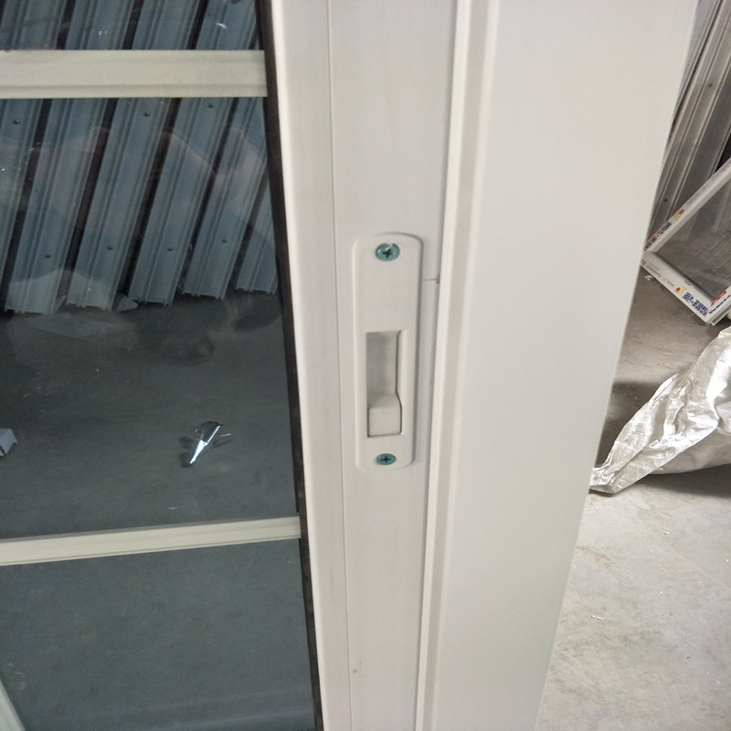 White Frame Grills Design Double Insulated Grey Tinted UPVC Sliding Window