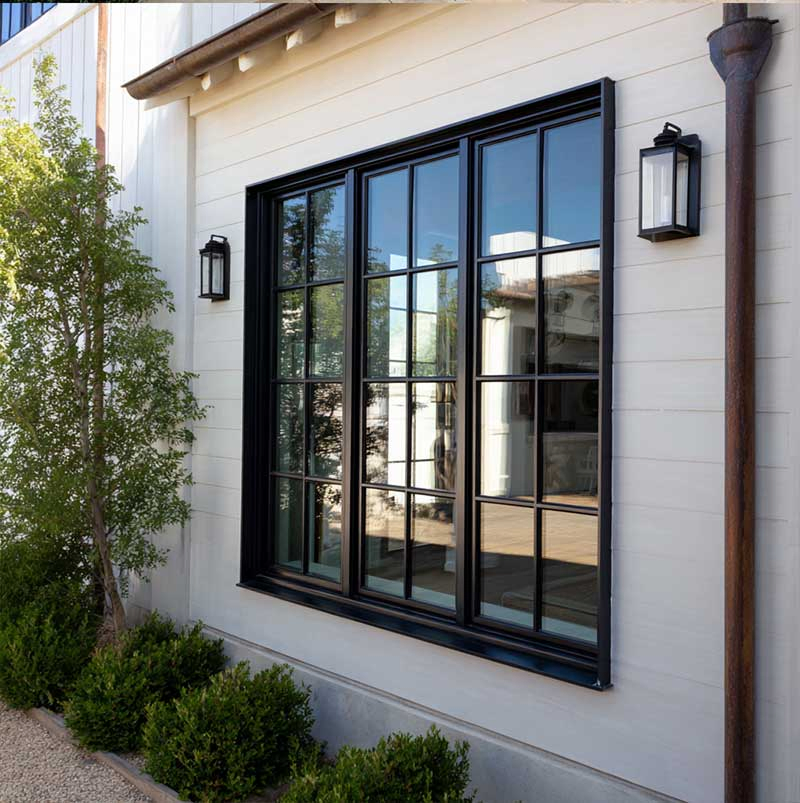 Custom Soundproof Tempered Glass Aluminum Villa Hotel Homes Residential Fixed Window