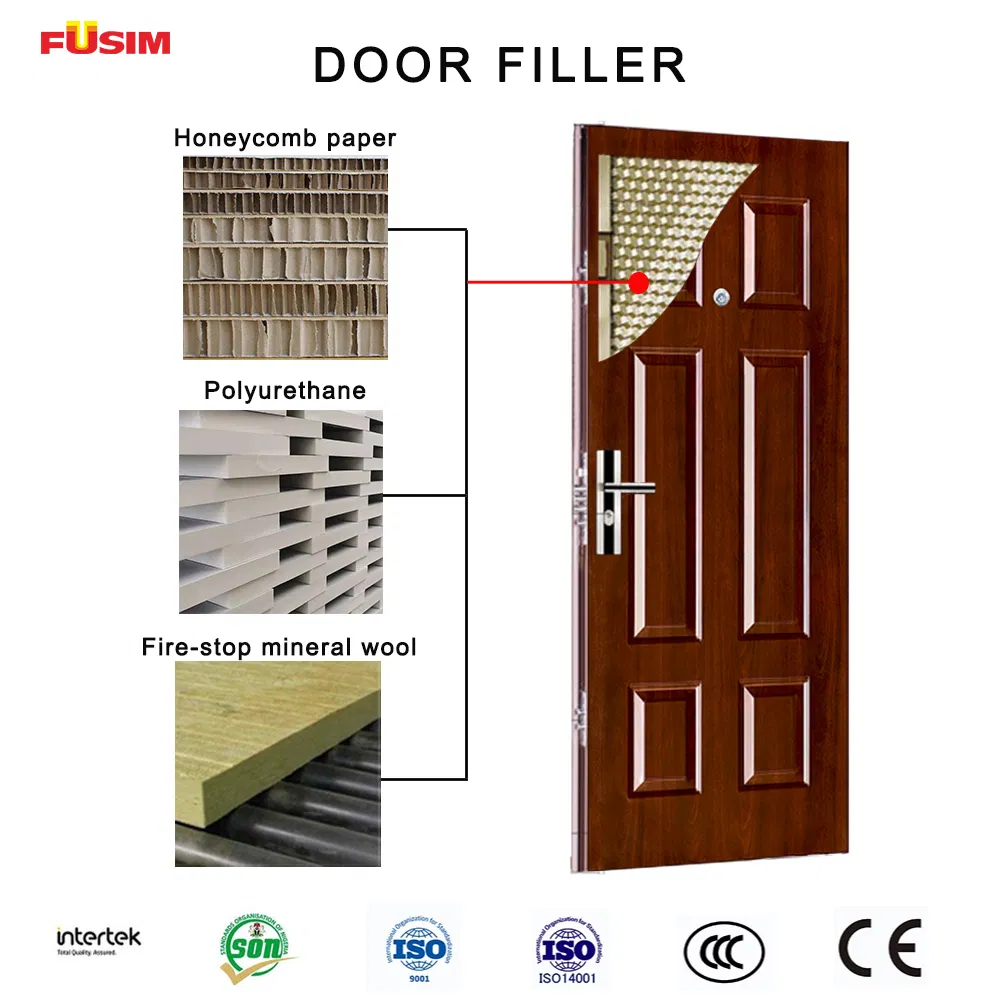 Fusim Door for Apartment Exterior Security Doors Steel Security Door (FX-B0211)