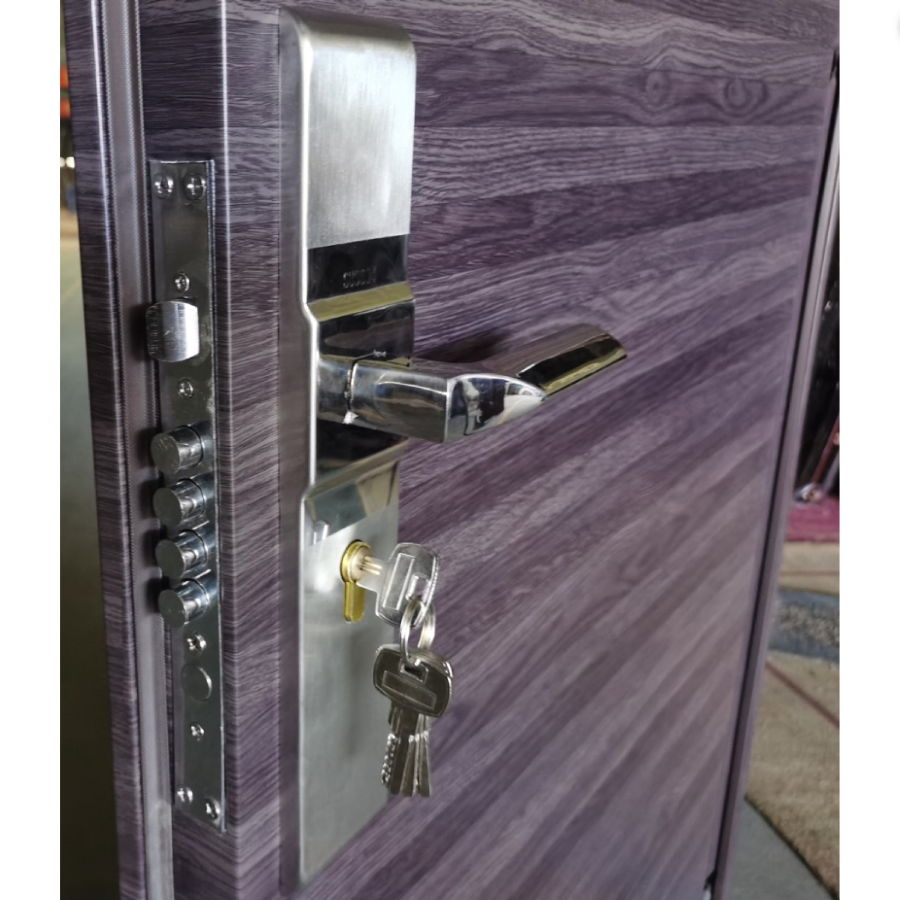 Apartment Villa Grey Front Iron Single Home Metal Entrance Security Steel Door