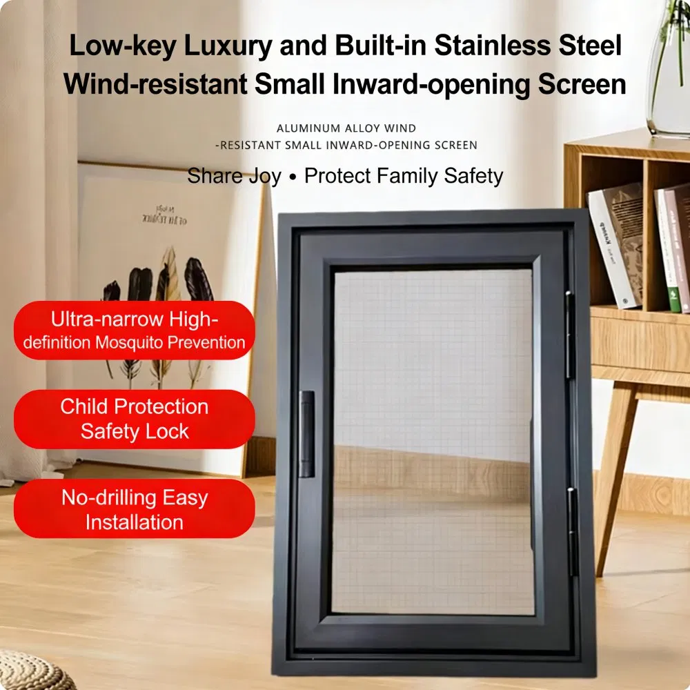 High Quality Drill-Free, Anti-Theft, High Clarity, Mosquito-Proof Aluminum Alloy Interior Casement Window for House