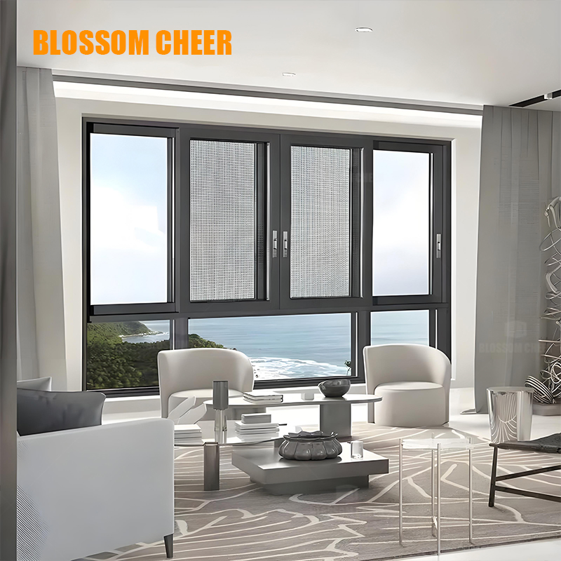 Premium 2.0mm Aluminum 3 Panel Sliding Window for Villas