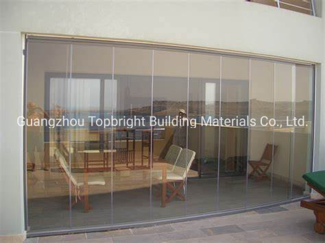 Frameless Bi-Fold Doors Frameless Glass Stacking Door with High Quality
