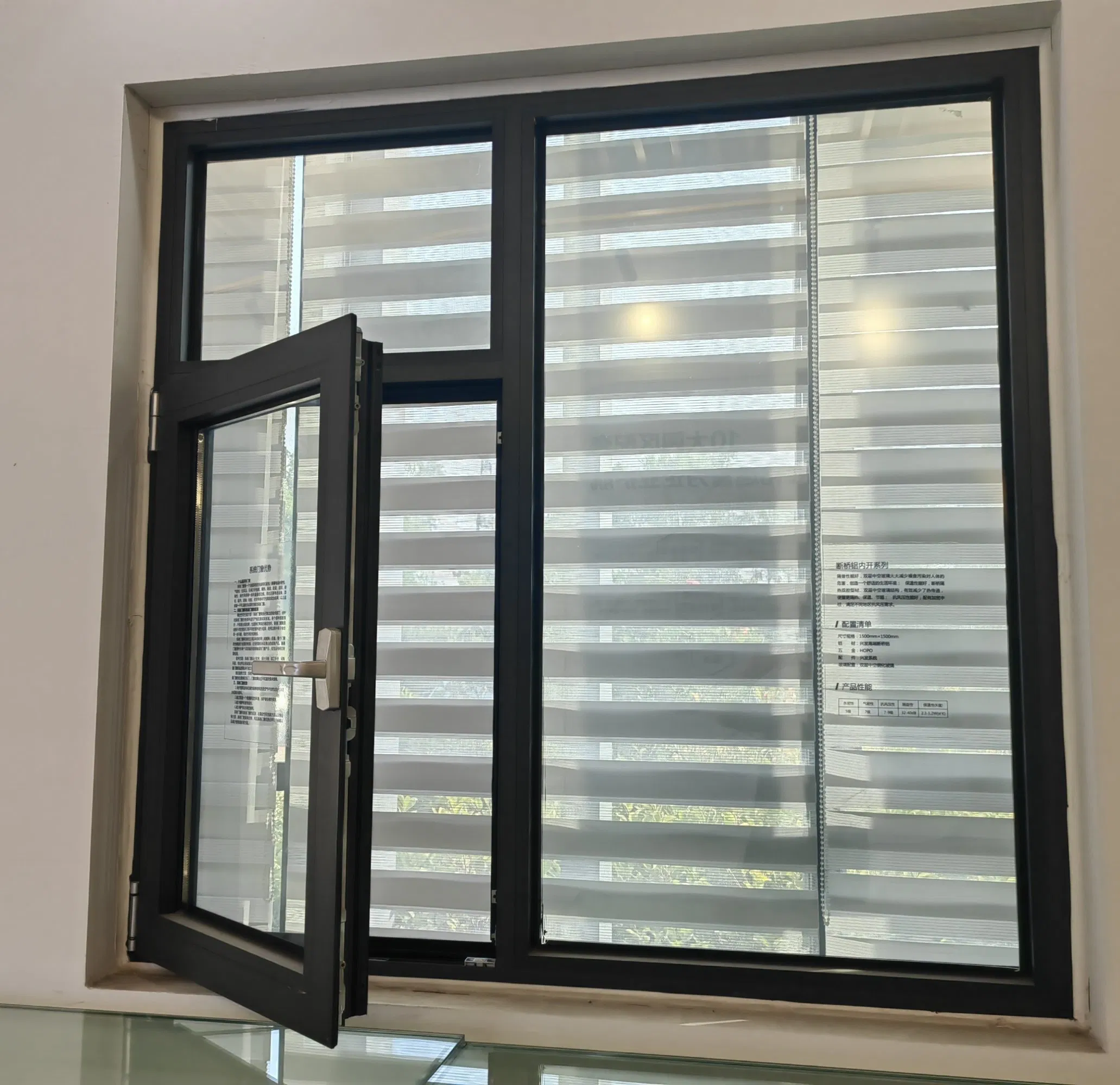 Multi-Cavity Soundproof Aluminum Casement Window Ultra Wide Insulation Strips