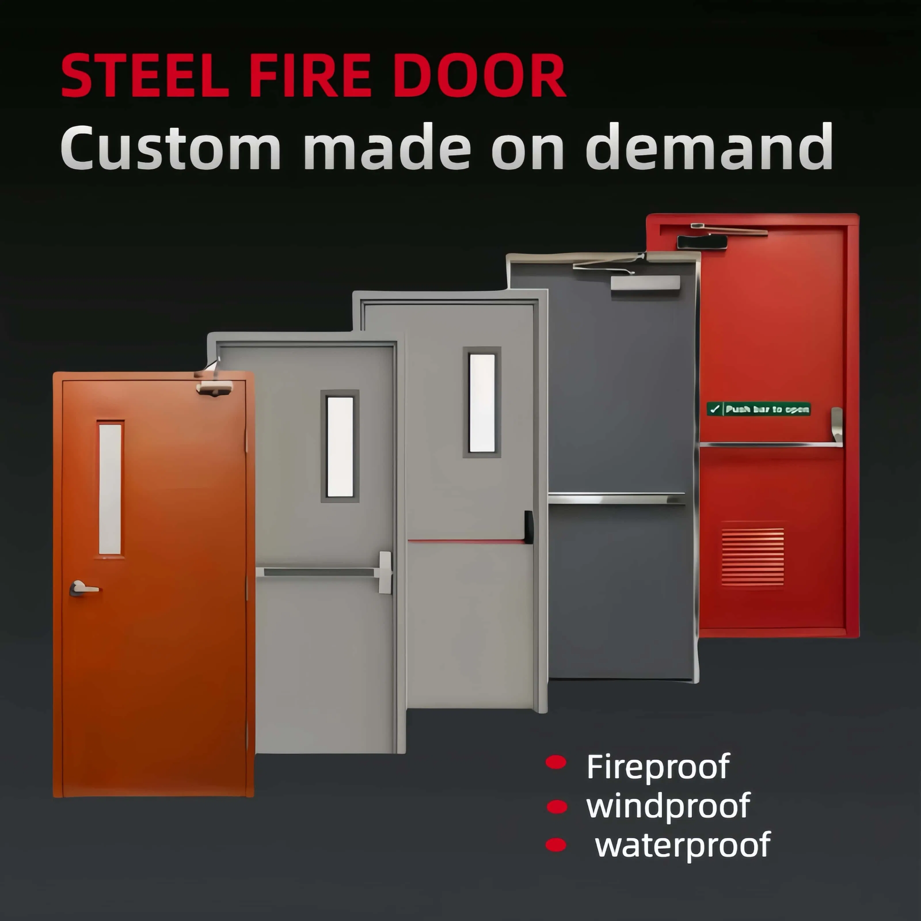 Premium Fire-Rated Steel Door for Enhanced Front Entry Safety