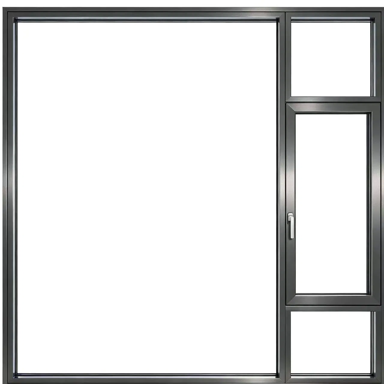 Premium Quality Aluminium Profile PVC Soundproof Aluminum Clad Wood Side Hung Round Casement Window for Villa and House with Jiedo Handle