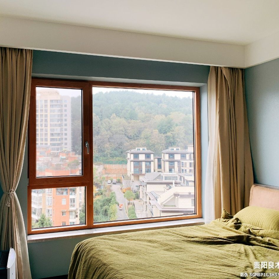 Wood Clad-Aluminum Wooden Metal Tilt Turn Round Window Inward Opening Aluminium Casement French Window with Double Glazed for Home Hotel Church