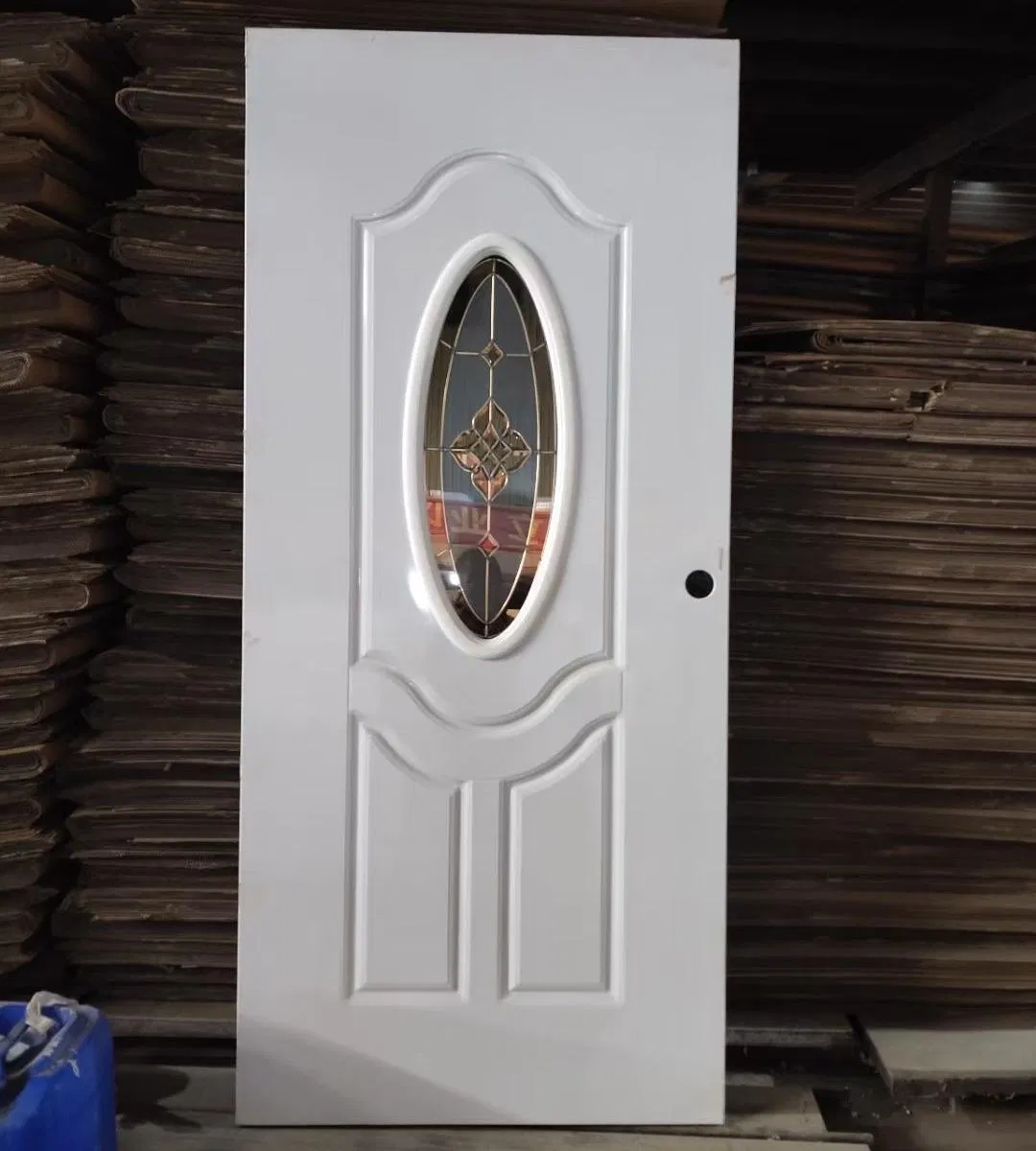 Interior Entry Security American Panel Steel Door with Glass