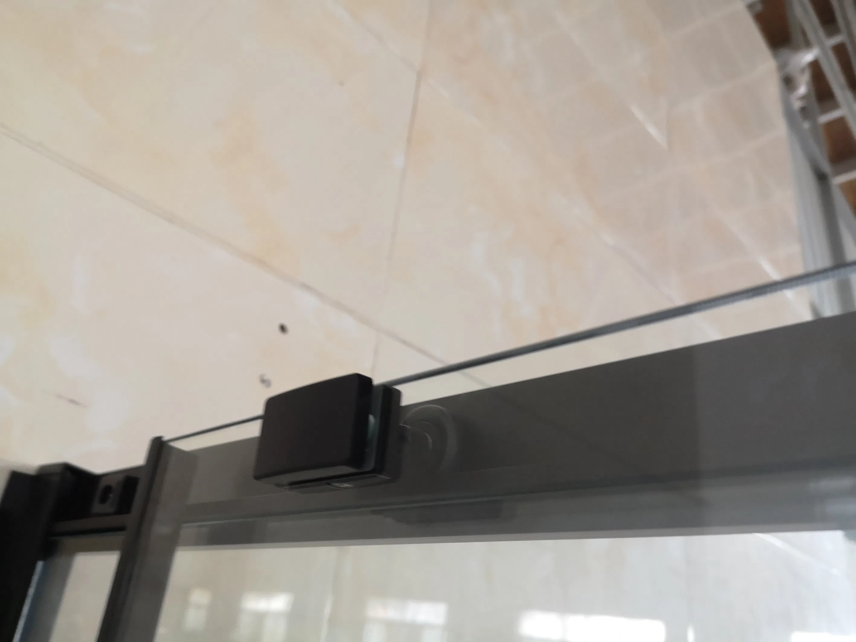 Matt Black Aluminum Shower Room Shower Enclosure with Return Panel Shower Cabin Tempered Glass Door