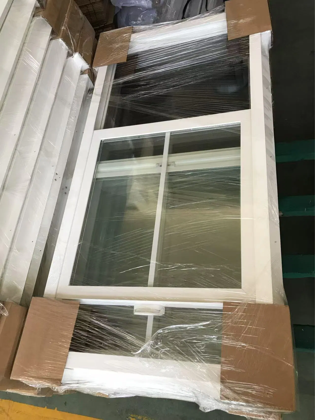 High Quality UPVC/Vinyl Single Hung Window with Grids
