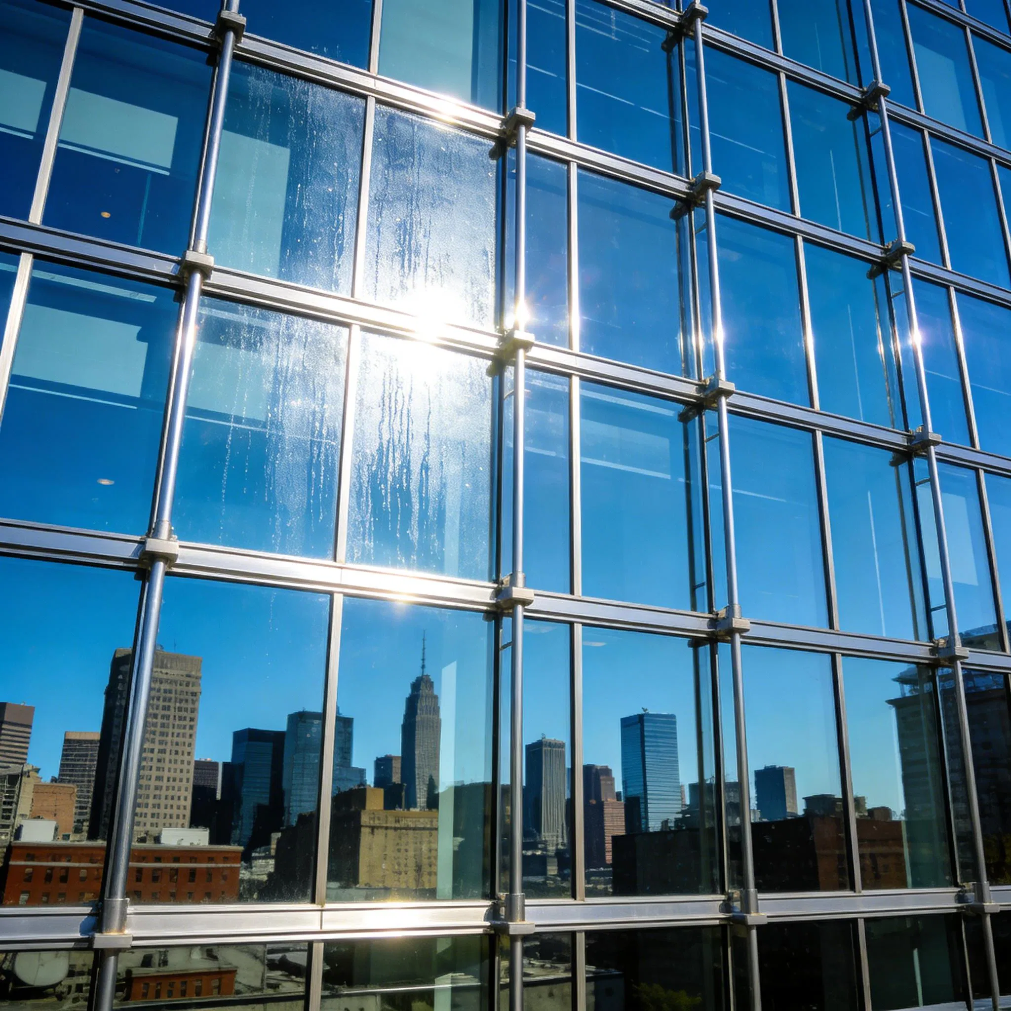 Sleek Glass Curtain Wall System with Hidden Frame in Aluminum Alloy