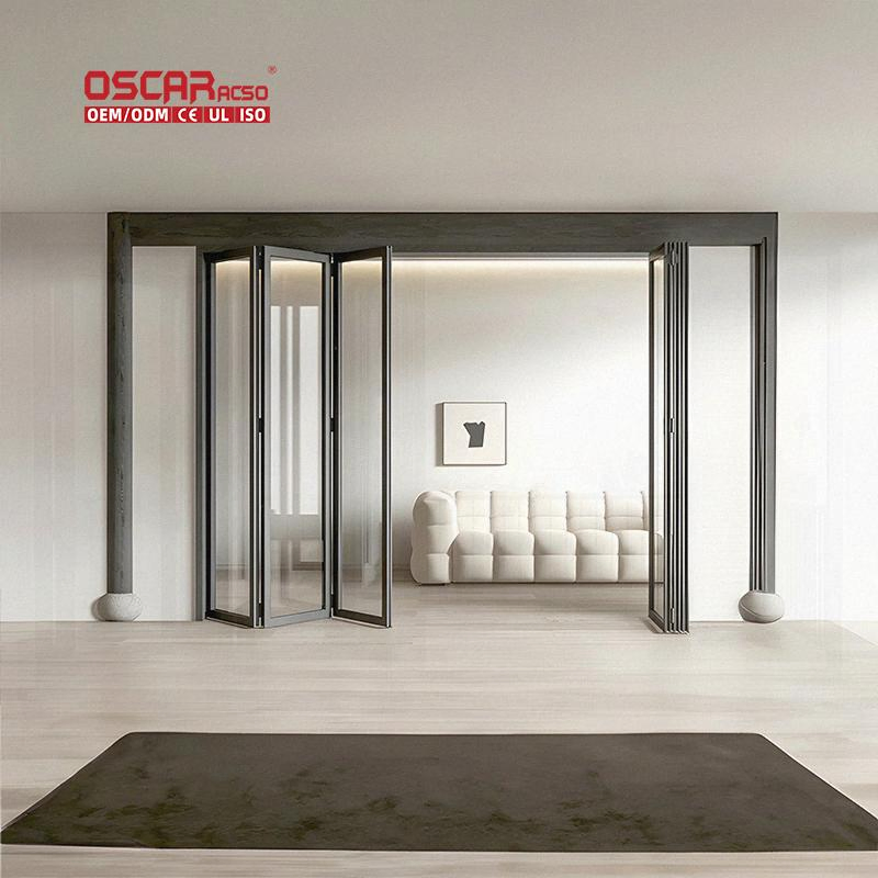 Glass Stack with Quick Installation and Space Saving Design Ideal for Home Office and Commercial Building in Us Folding Door