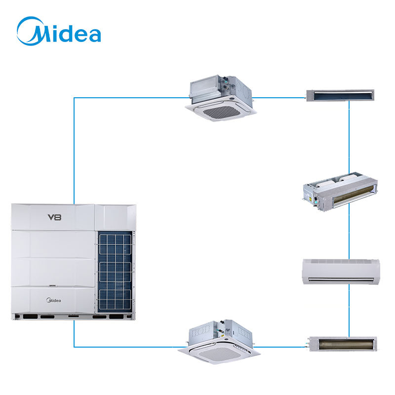Energy Efficient Midea Vrf Air Conditioner Manufacturer Indoor Outdoor Indutrial Ductless Building Material HVAC System