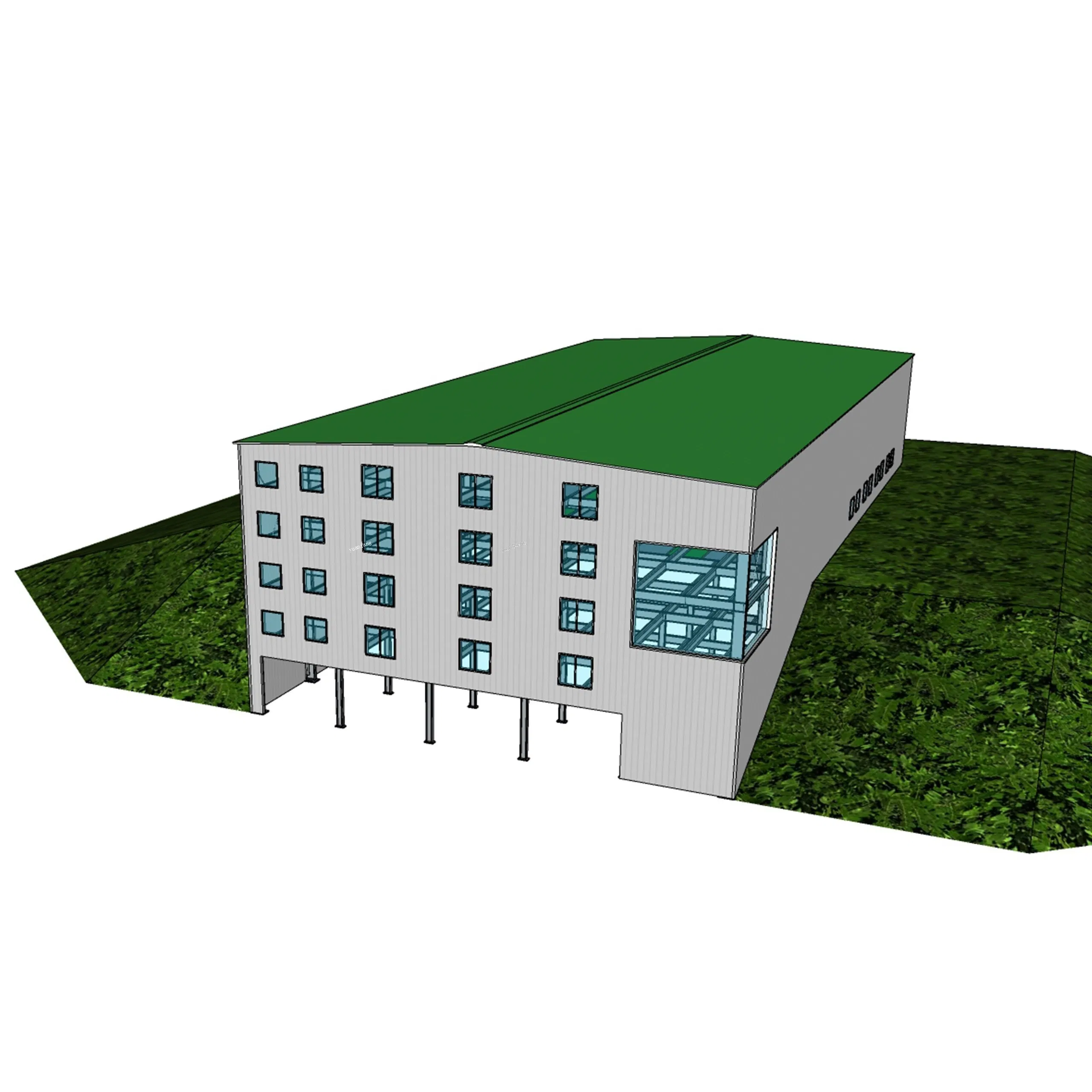 Quick Assembly China Wholesale Customized ISO CE Steel Structure Building Material of Steel Structure Aircraft Hangar with Mezzanine &amp; Curtain Wall