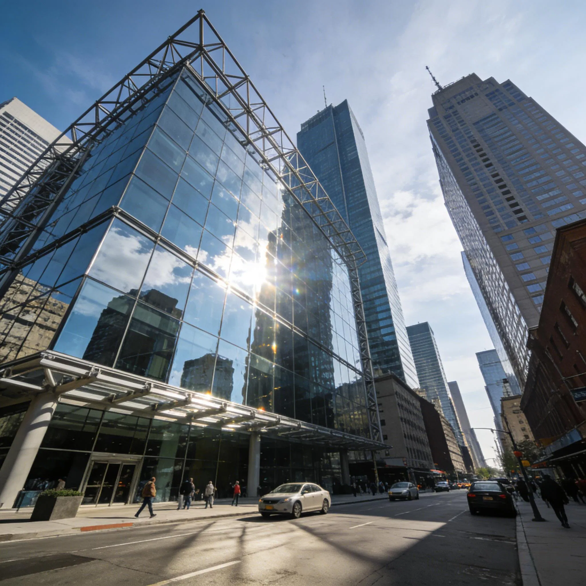 High-Performance Glass Curtain Wall - Hidden Frame System Type