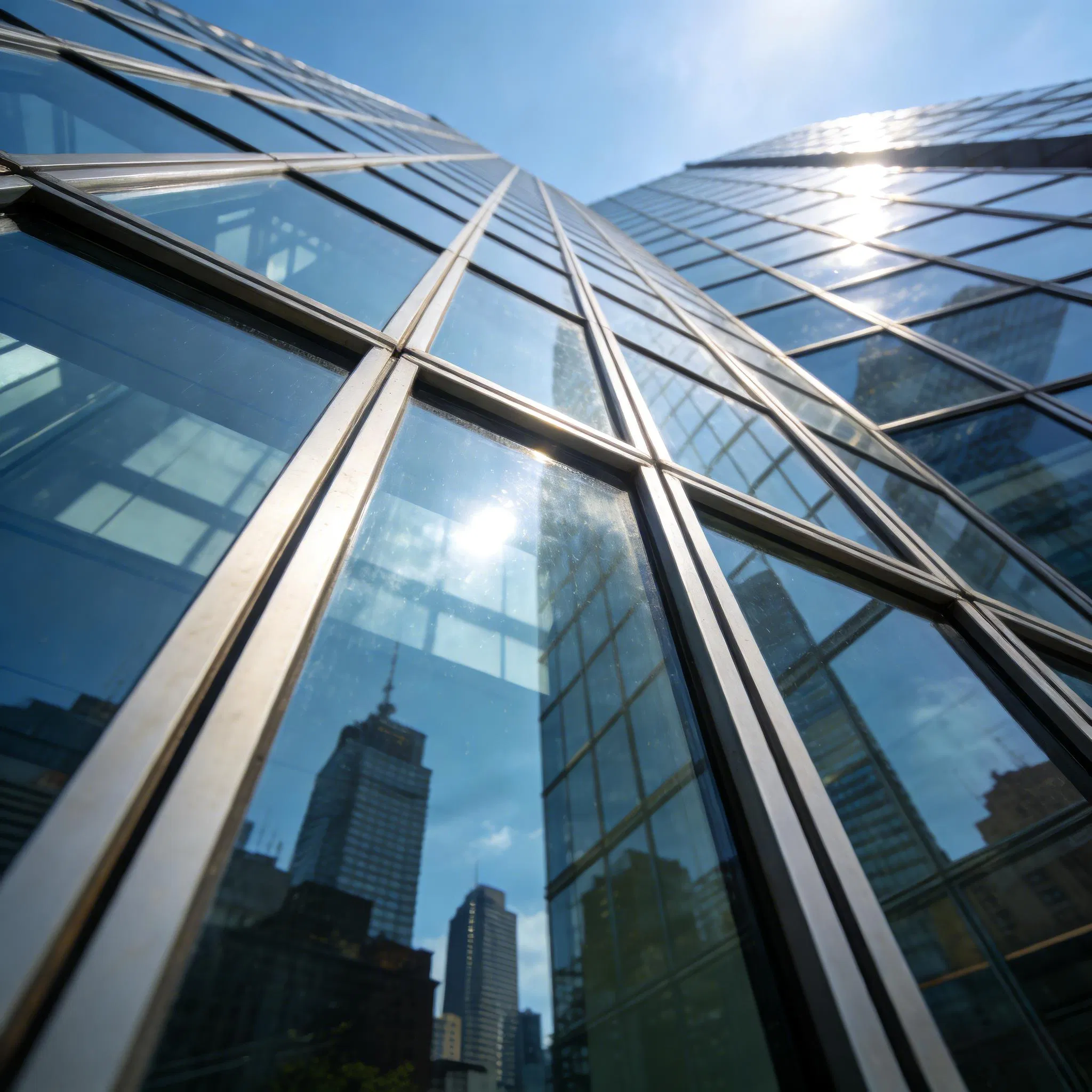 Sleek Glass Curtain Wall System with Hidden Frame in Aluminum Alloy