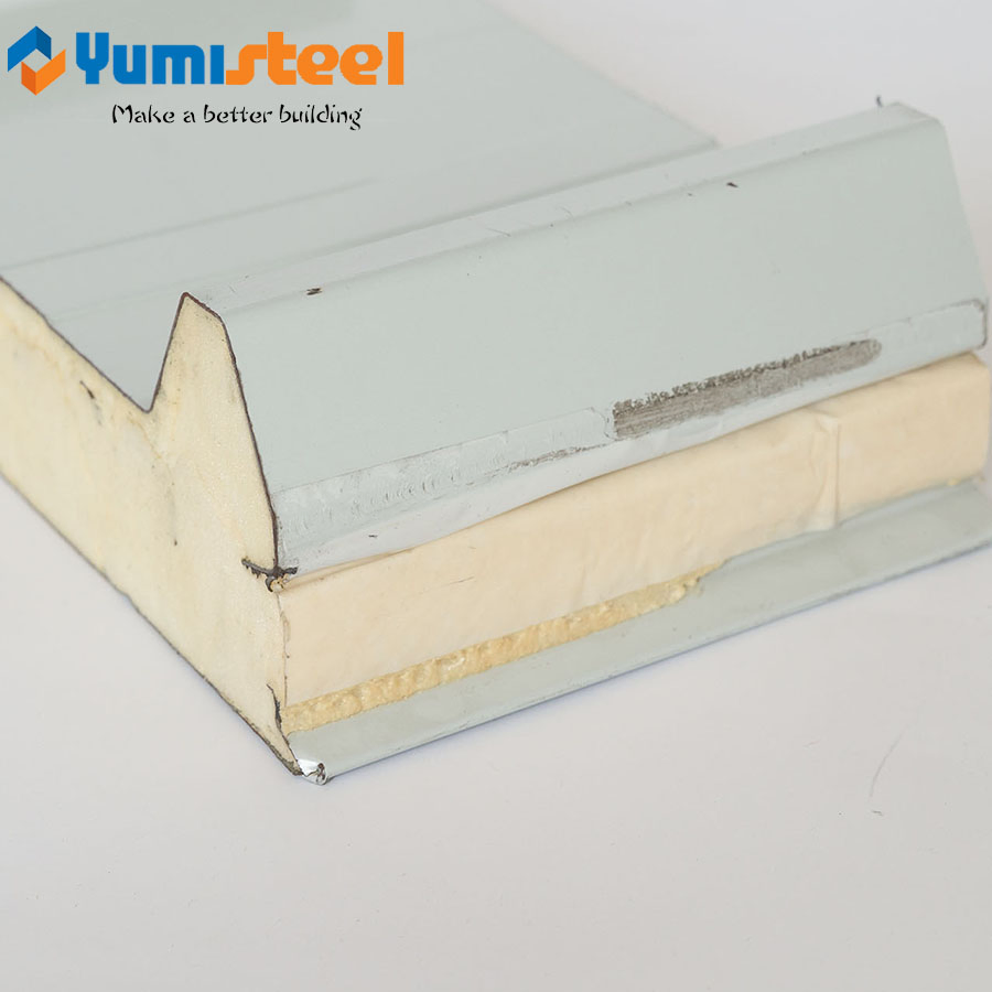Aluminum Polystyrene Puf Sandwich Roofing Panel System Construction for Sale