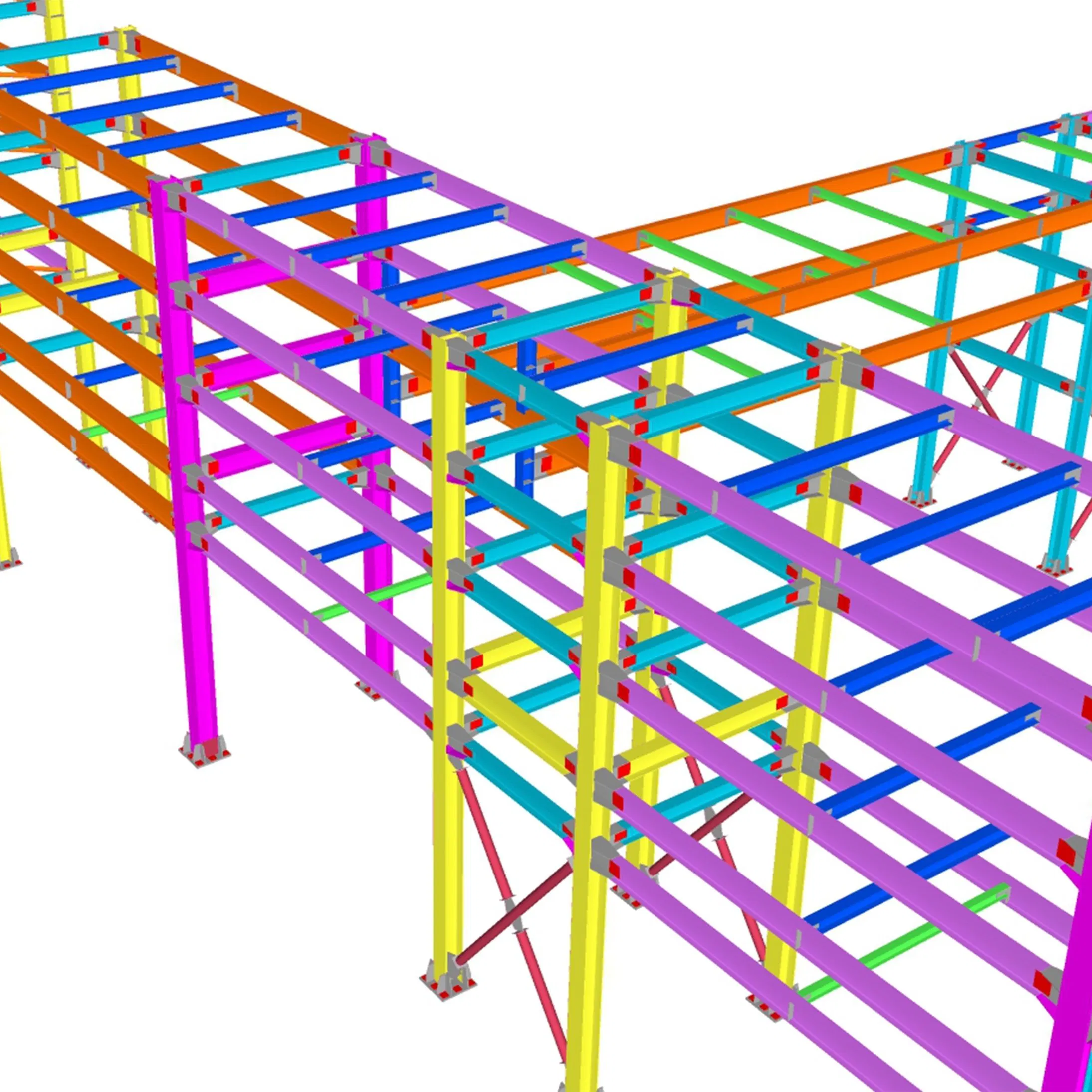 Quick Assembly Prefabricated China Wholesale Customized ISO CE Metal Steel Structure Building Frame Material for Supporting Industrial Plant