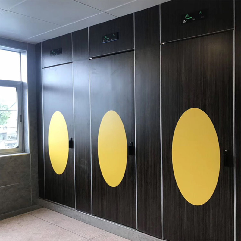 HPL Toilet Partition Cubicles Public Sanitary System Bathroom