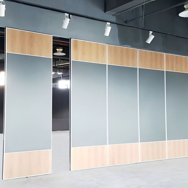 Collapsible Interior Architectural Room Divider Sliding Wall Panel System for Commercial Building Space Plan