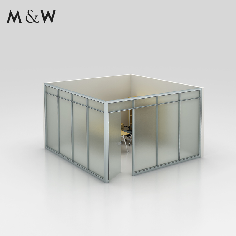 M&W Luxury Modern Wall Partition Double Glass Demountable Interior System Office Glass Partition Wall