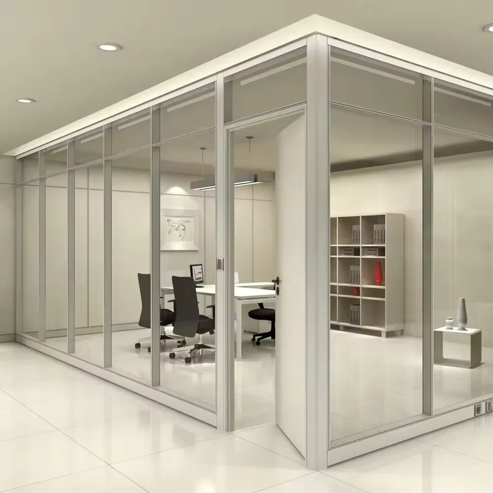 Lockable Interior Office Glass Partition System