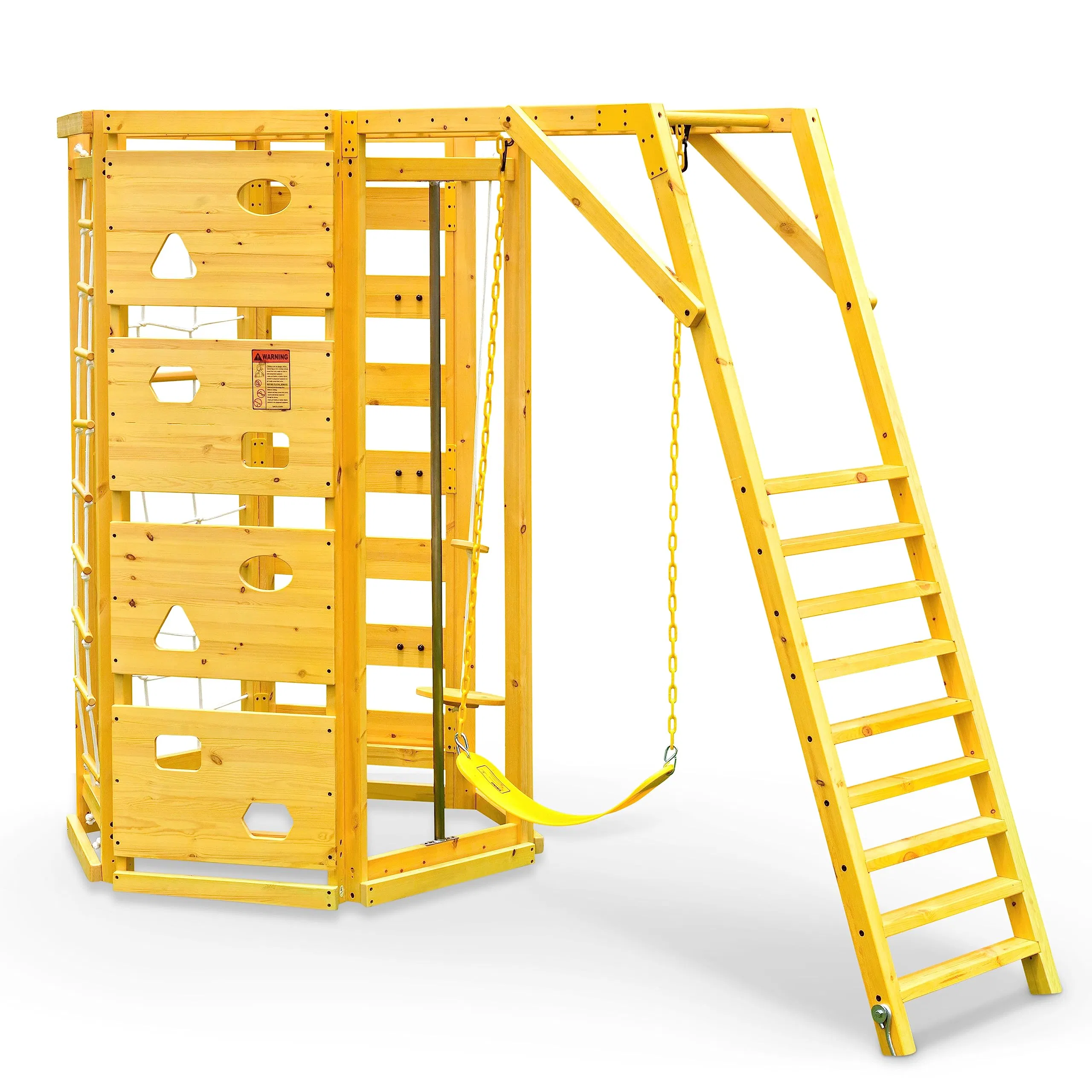 Fun Design with Swing Monkey Bars Outdoor Climbing Wall Ages 3-11