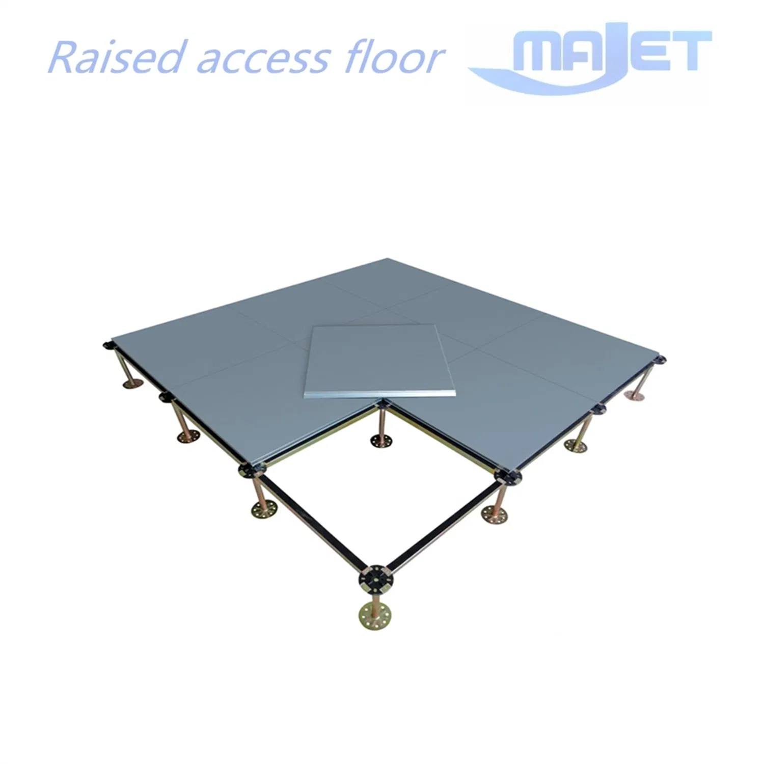 Fs800 Fs1000 Calcium Sulphate Encapsulated Fire Resistant Raised Access Floor Panel Raised Access Flooring Systems