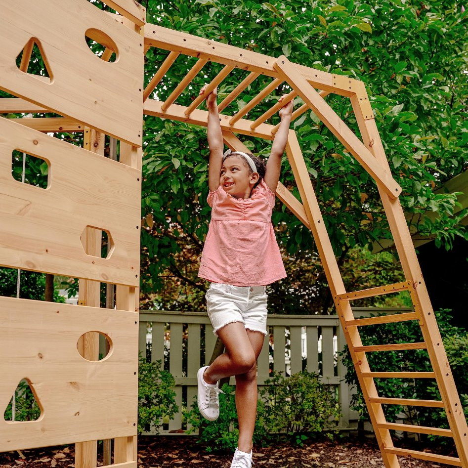 Safe Durable Kids Friendly Outdoor Climbing Wall for Ages 3-11