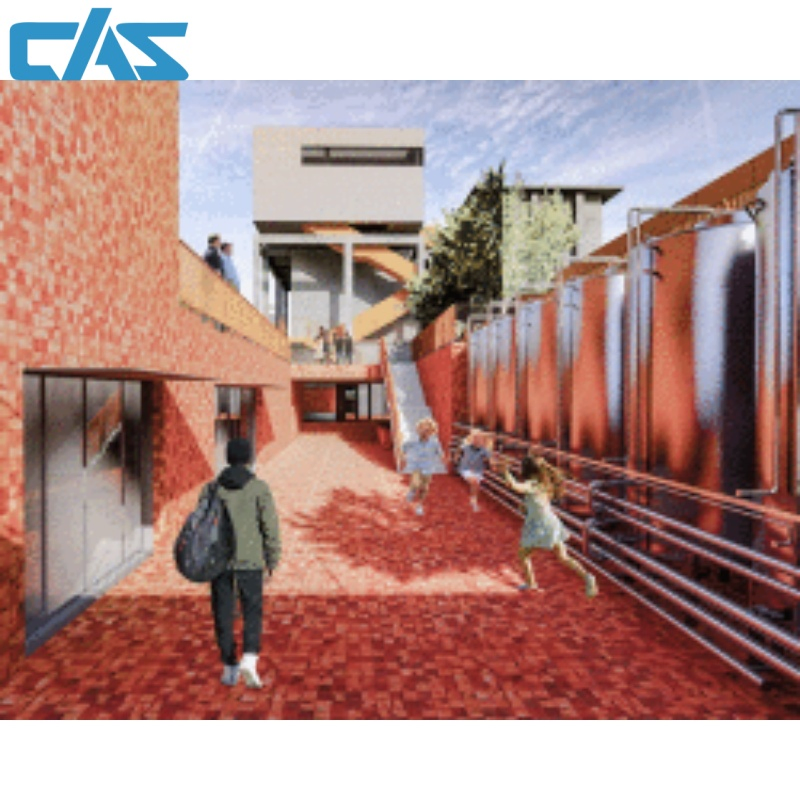 Recycled Content Brick Cladding Eco-Friendly Building Envelope with Industrial Chic Appeal