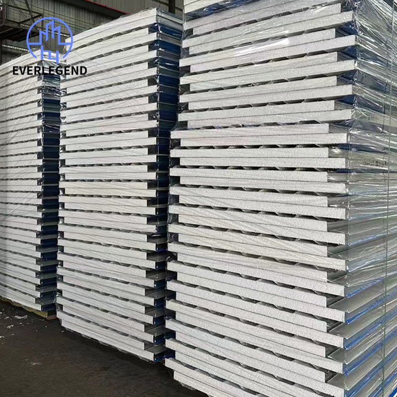 Composite EPS Sandwich Roof Panel for Lightweight and Fireproof Structures Building