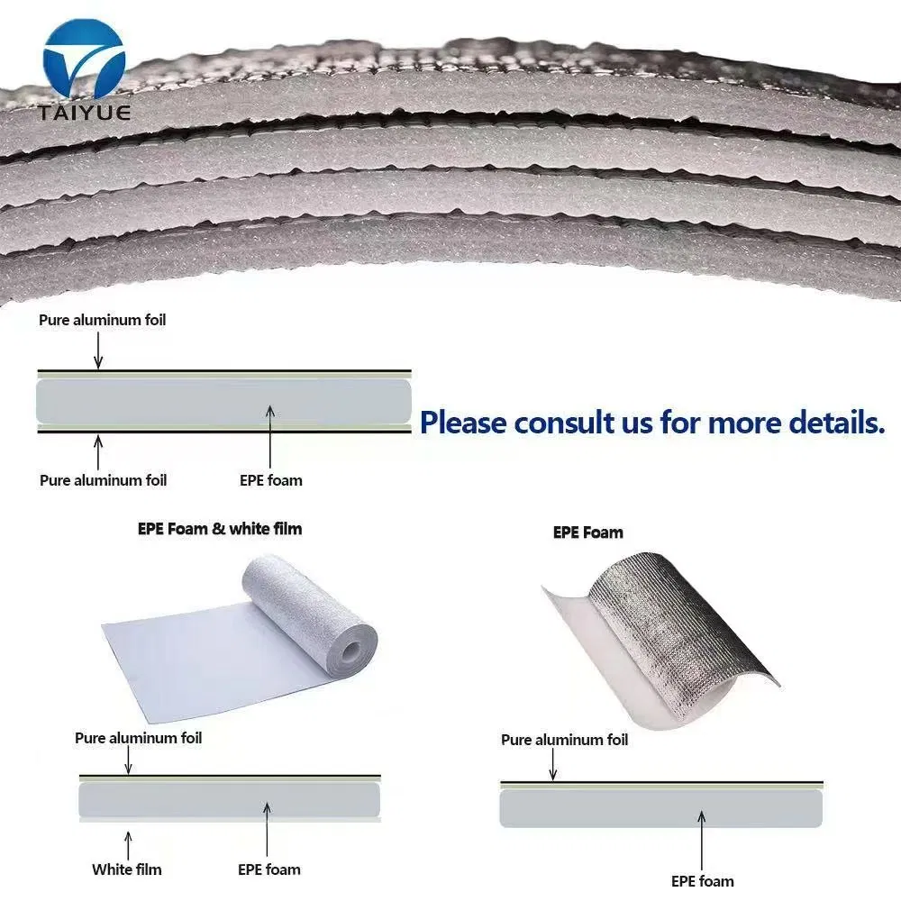 Factory Customized EPE Foam Insulation Aluminium Foil Thermal Insulation Material for Building