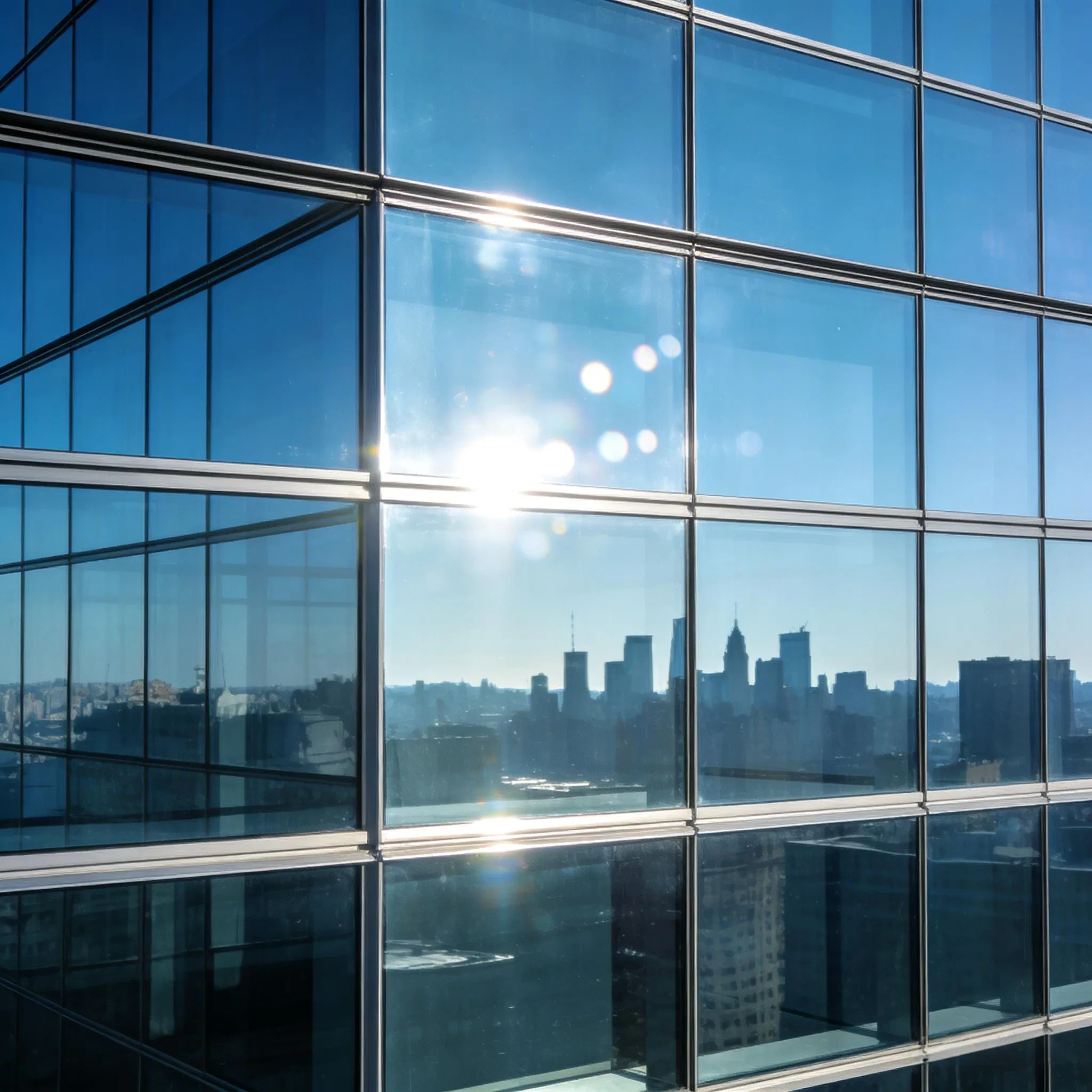 Premium Glass Curtain Wall System with Hidden Frame Design