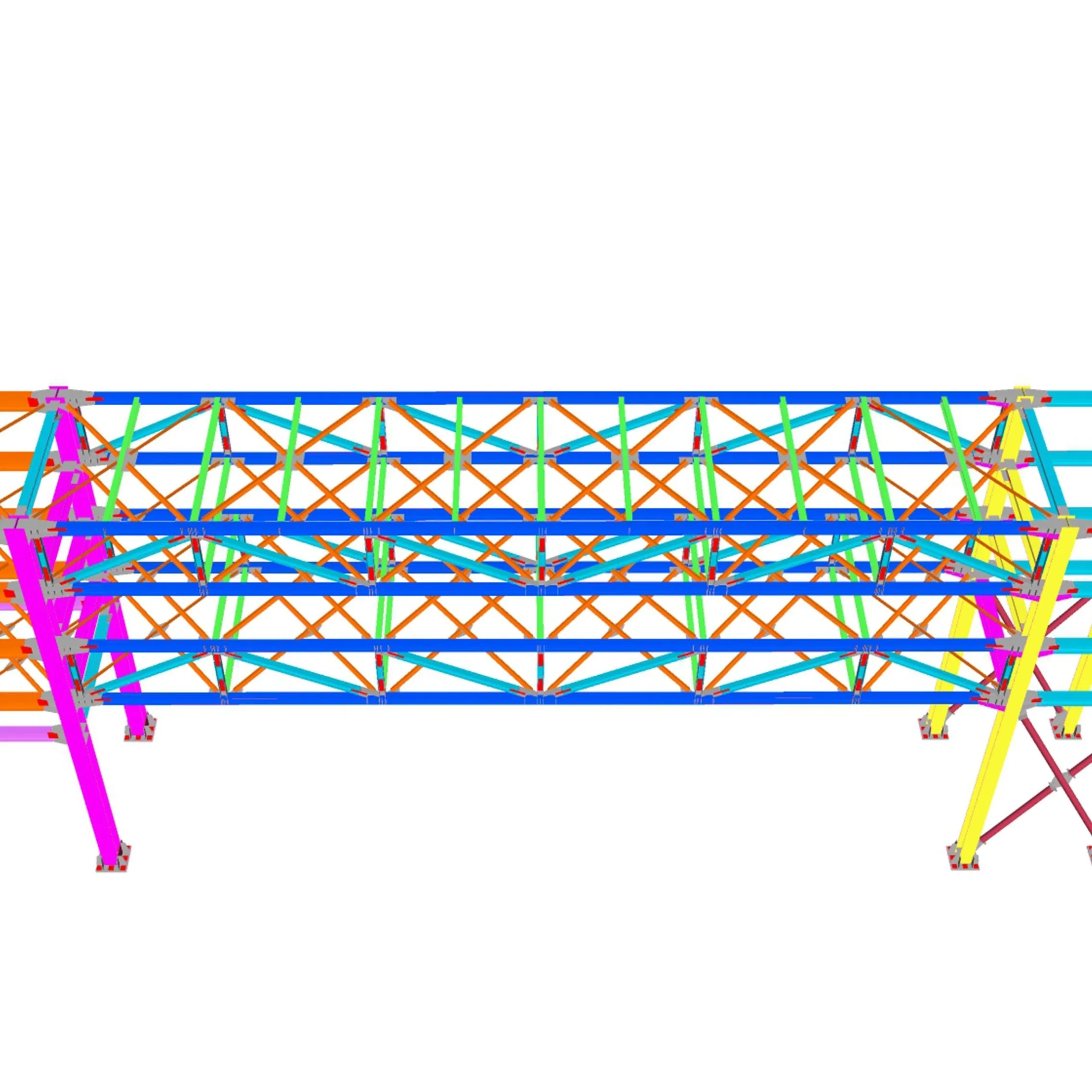 Quick Assembly Prefabricated China Wholesale Customized ISO CE Metal Steel Structure Building Frame Material for Supporting Industrial Plant